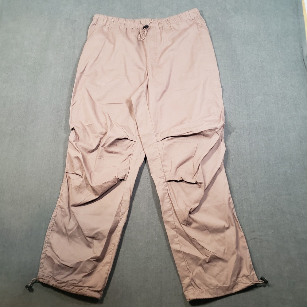 No Boundaries Cargo Pants Womens Small 4-6 Mauve Brown Toggle Hem Cotton Utility